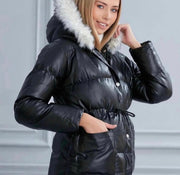 Black leather jacket