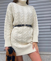 Light beige wool dress
