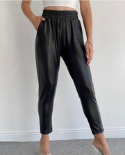 Black leather pant