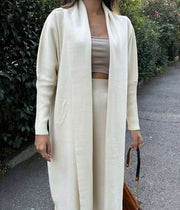 White wool cardigan