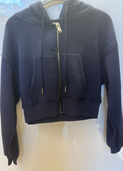 Navy crop jacket