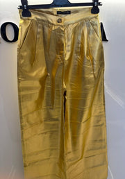 Gold metallic pants