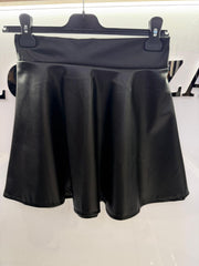 Black leather skirt