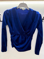 Blue velvet top