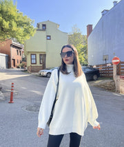 White wool sweater