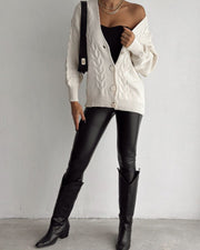 White cardigan