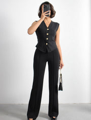 Black Vest Set
