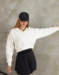White crop fleece switcher