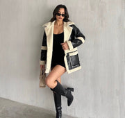 Black leather jacket
