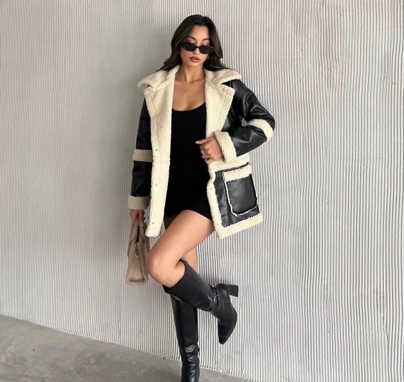 Black leather jacket