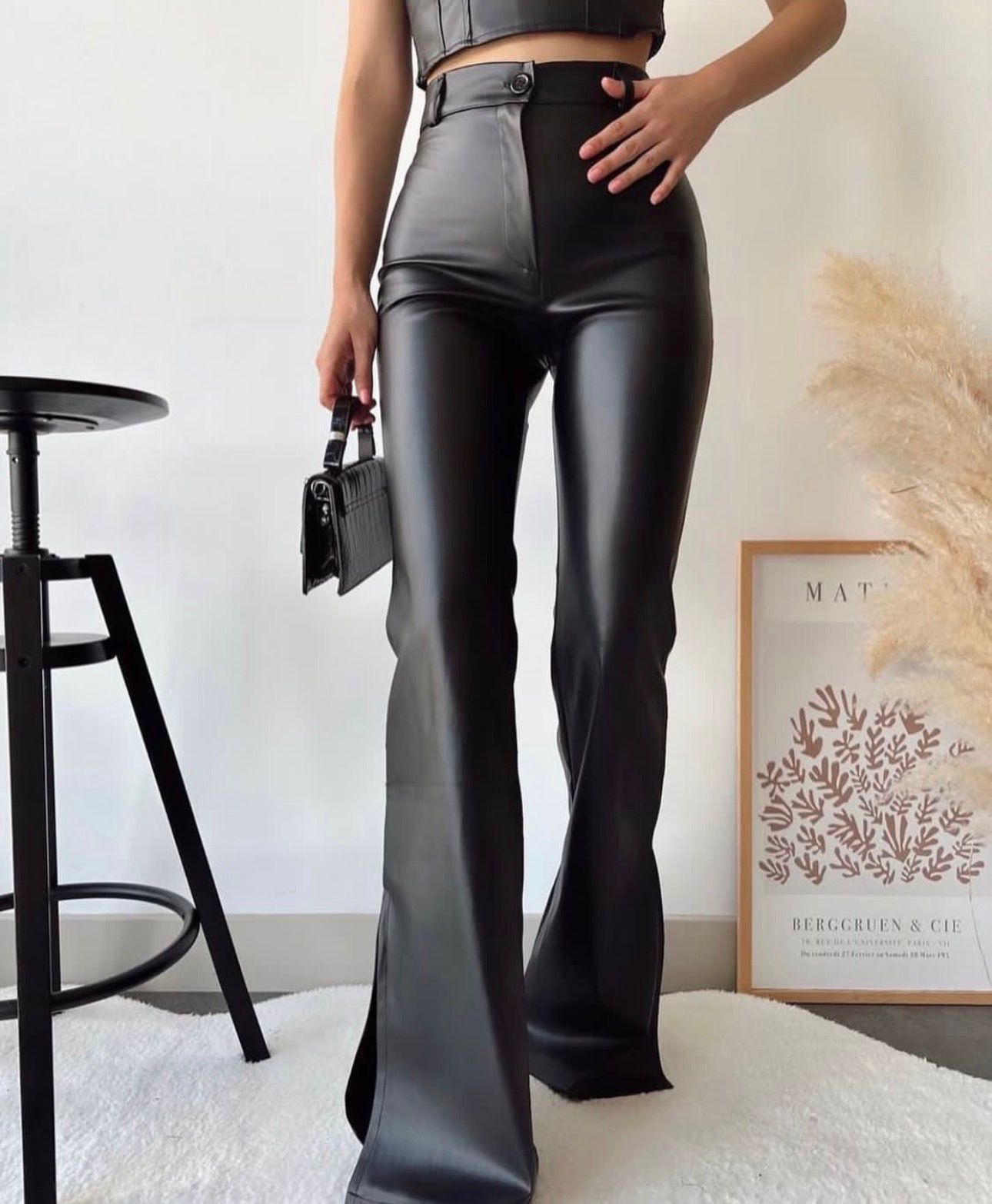 Black ispanyol leather pants