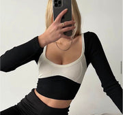 Black crop top