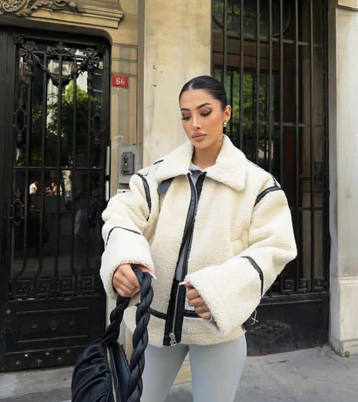 Beige teddy jacket