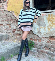 Wool stripe sweater