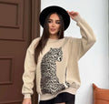 Beige leopard switcher