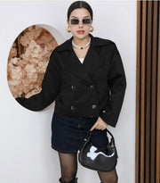 Black crop jacket