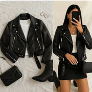 Black leather jacket