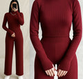 Burgundy wool set