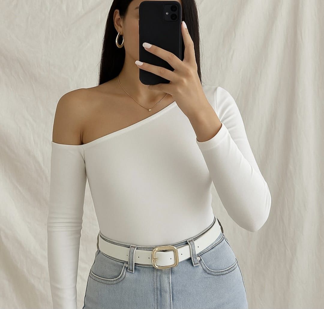 White off shoulder top