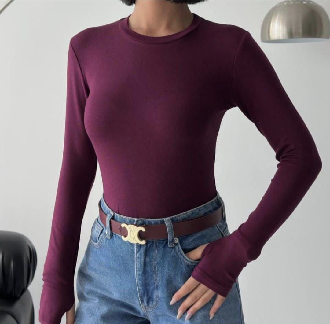 Burgundy top
