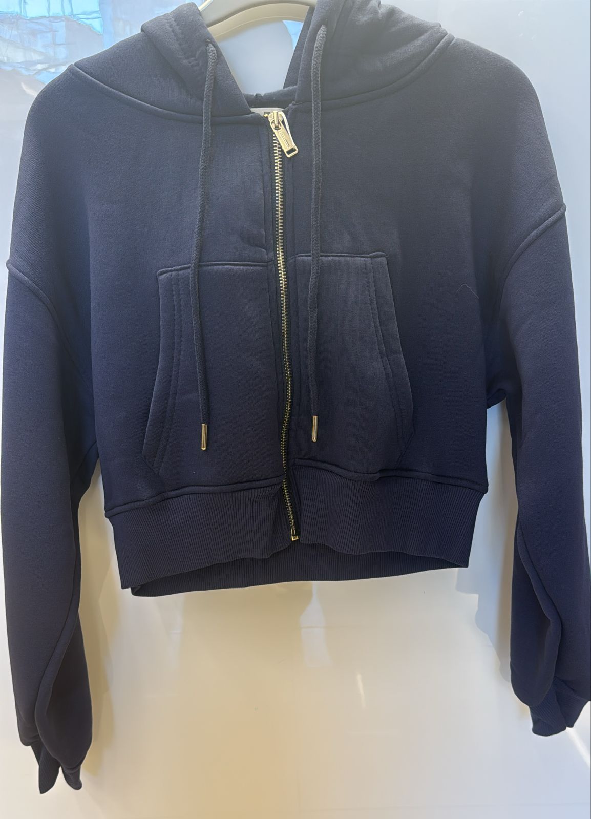 Navy crop jacket