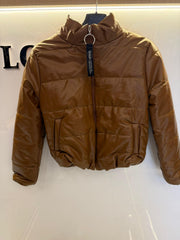 Brown leather jacket