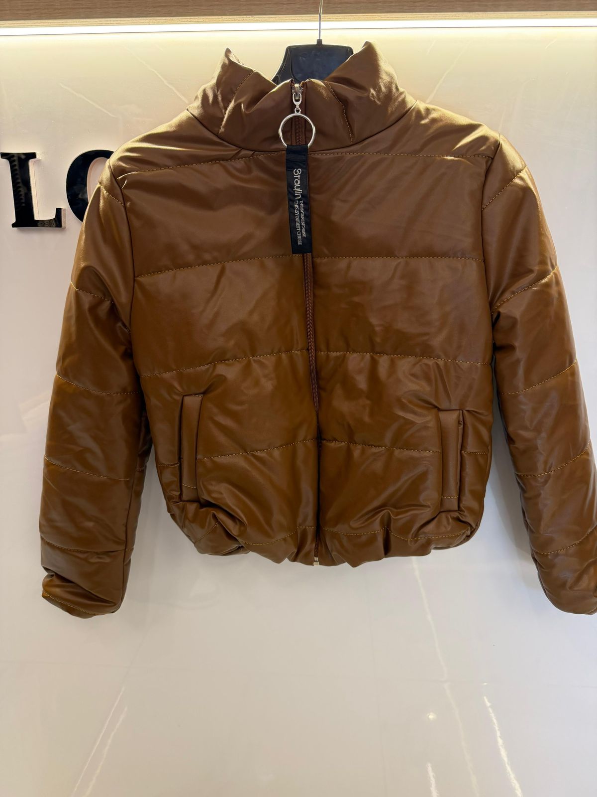 Brown leather jacket