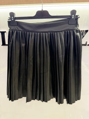 Black leather skirt