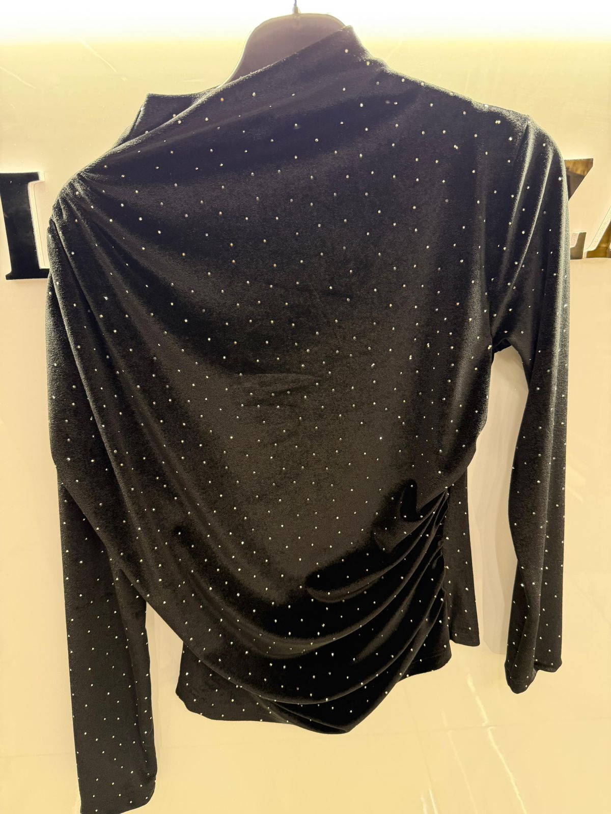 Black velvet top