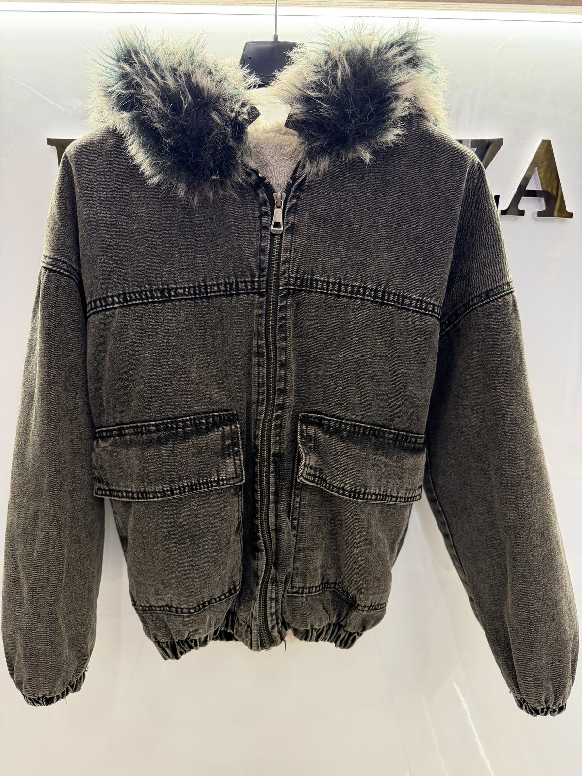 Grey jeans jacket