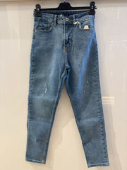 Light navy skinny jeans