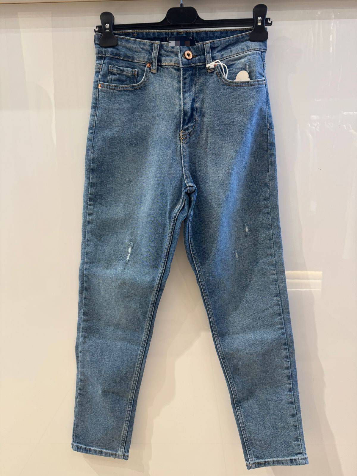 Light navy skinny jeans