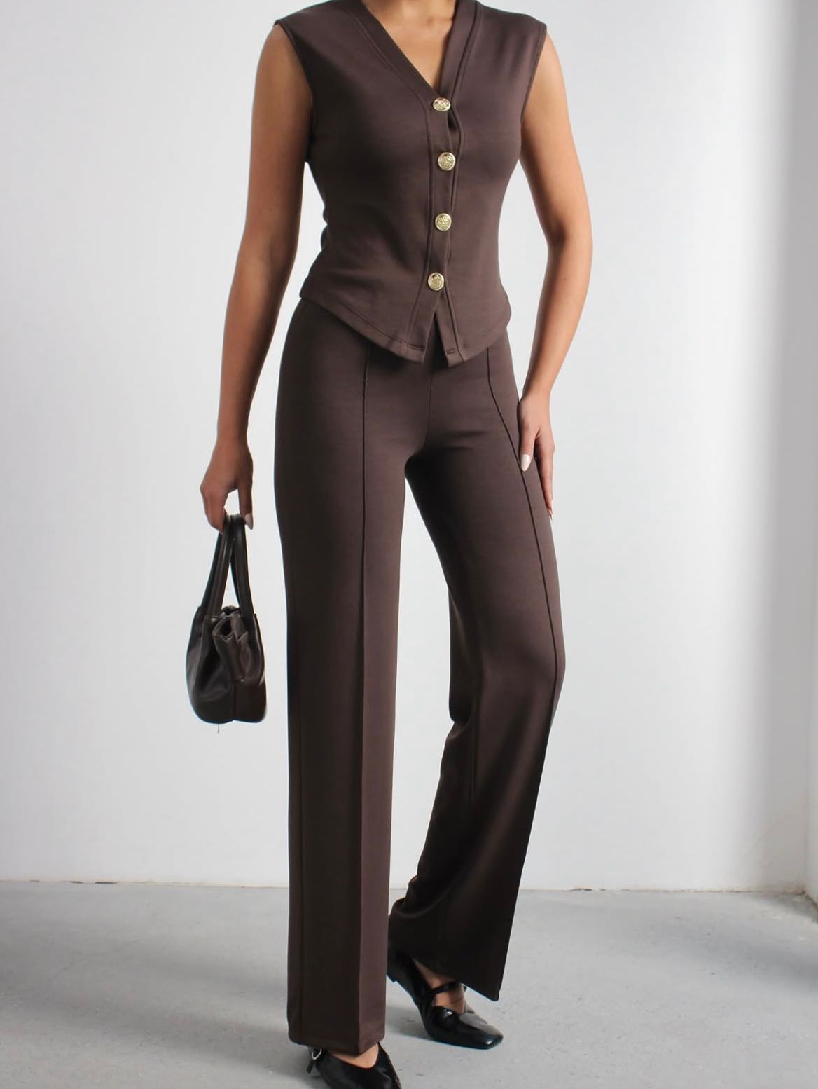 Brown Vest Set