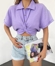 Purple Crop Chemise